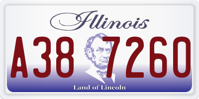 IL license plate A387260