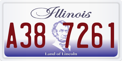 IL license plate A387261