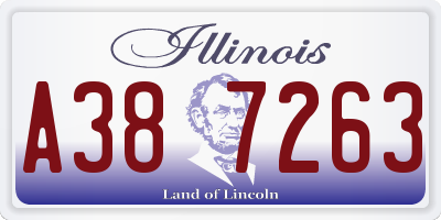IL license plate A387263