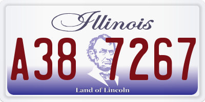 IL license plate A387267