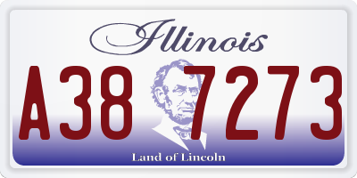 IL license plate A387273