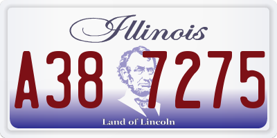 IL license plate A387275