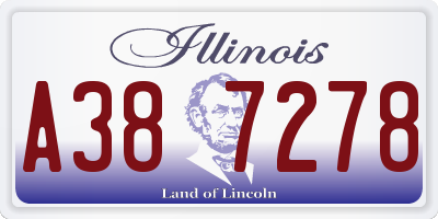 IL license plate A387278