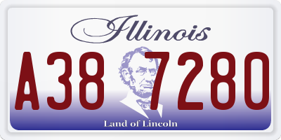 IL license plate A387280