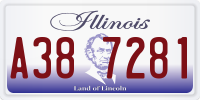 IL license plate A387281
