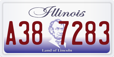 IL license plate A387283