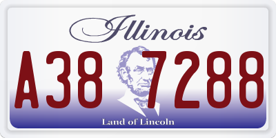 IL license plate A387288