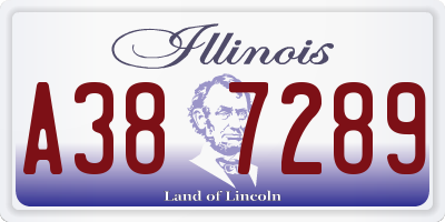 IL license plate A387289