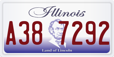 IL license plate A387292