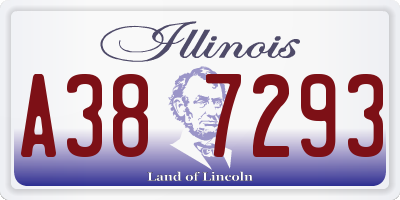 IL license plate A387293