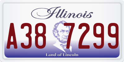IL license plate A387299