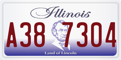 IL license plate A387304