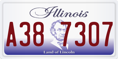 IL license plate A387307