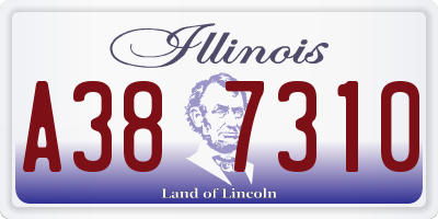 IL license plate A387310