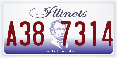 IL license plate A387314