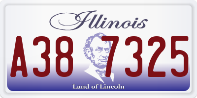 IL license plate A387325