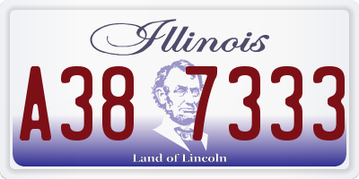 IL license plate A387333