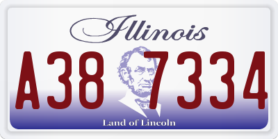 IL license plate A387334