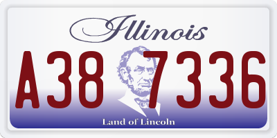 IL license plate A387336