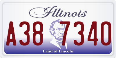 IL license plate A387340