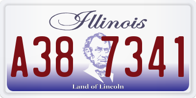 IL license plate A387341