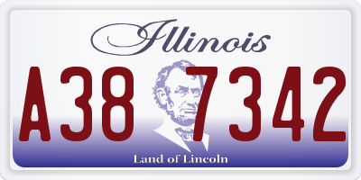 IL license plate A387342