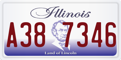 IL license plate A387346