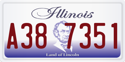 IL license plate A387351