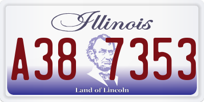 IL license plate A387353