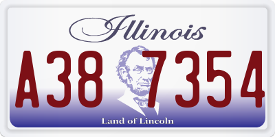 IL license plate A387354