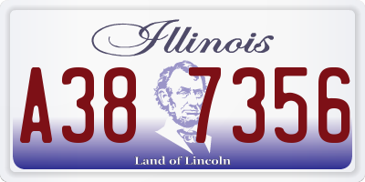 IL license plate A387356