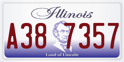 IL license plate A387357