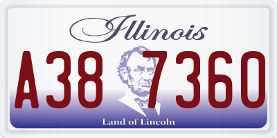 IL license plate A387360