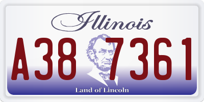 IL license plate A387361