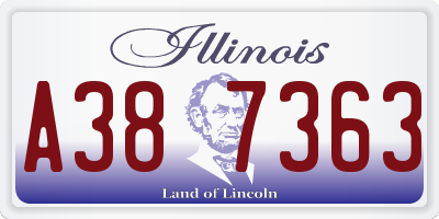IL license plate A387363