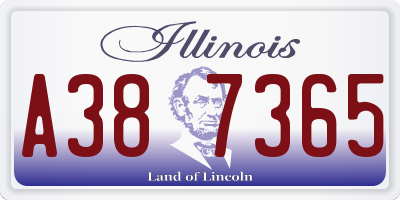 IL license plate A387365