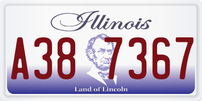 IL license plate A387367