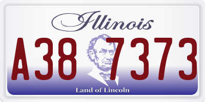 IL license plate A387373
