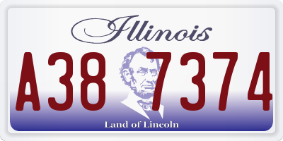 IL license plate A387374