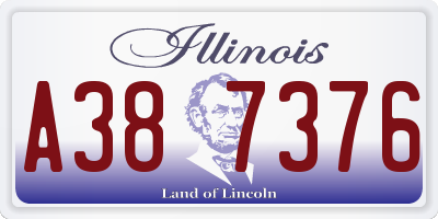 IL license plate A387376