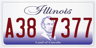 IL license plate A387377