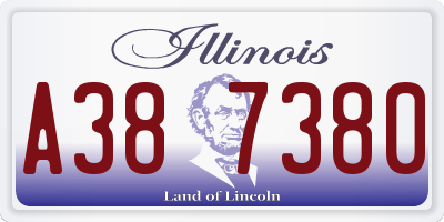 IL license plate A387380