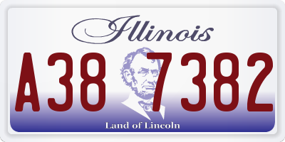 IL license plate A387382
