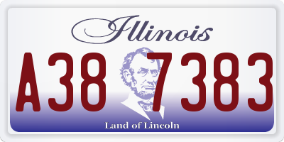 IL license plate A387383