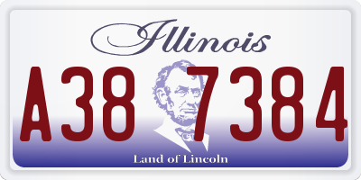 IL license plate A387384