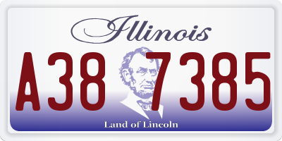 IL license plate A387385