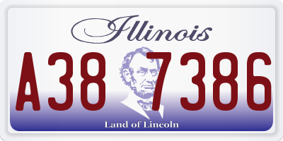 IL license plate A387386
