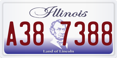 IL license plate A387388