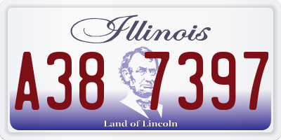 IL license plate A387397