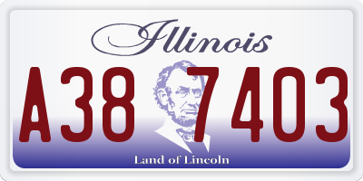 IL license plate A387403